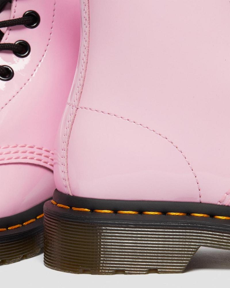 Dr Martens 1460 Lak Leren Veterlaarzen Dames Roze | NL 582EBC